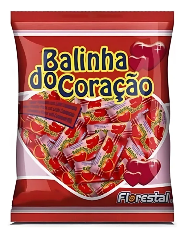 Pacote Balinha Do Coração Morango 500g - Florestal - Full